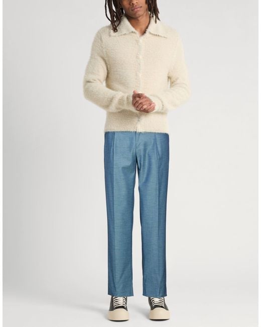 Etro Blue Light Pants Wool, Viscose for men