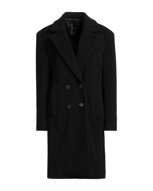 Pinko Black Coat Wool, Cashmere