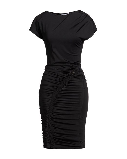 Patrizia Pepe Black Essential Midi Dress Polyester, Elastane