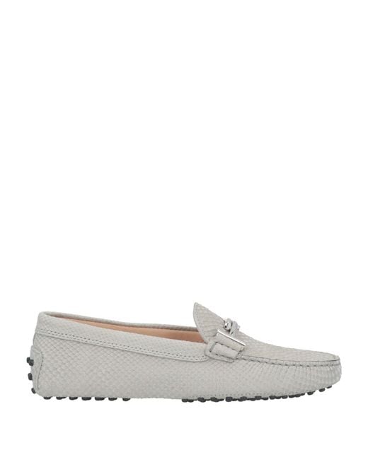 Tod's Gray Loafers Leather