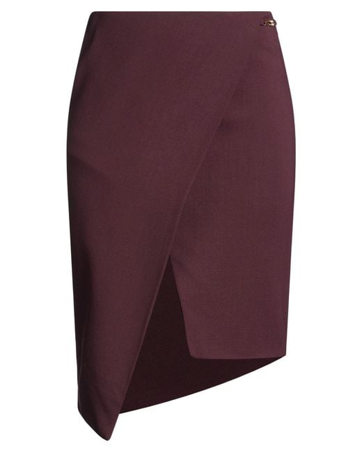 Elisabetta Franchi Purple Midi Skirt