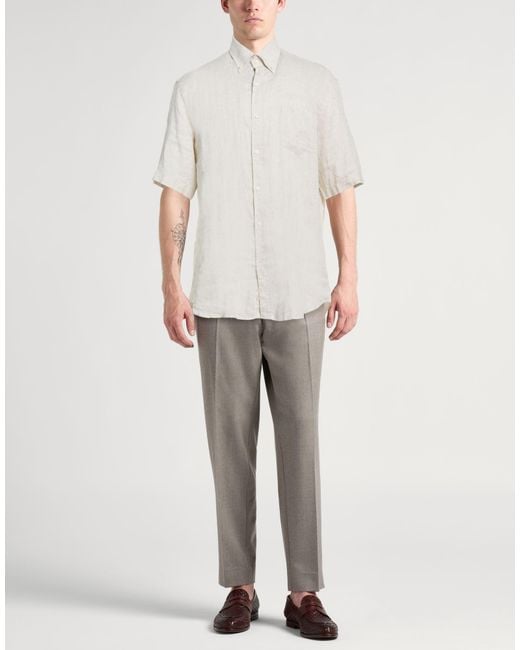 Paul & Shark White Shirt Linen for men