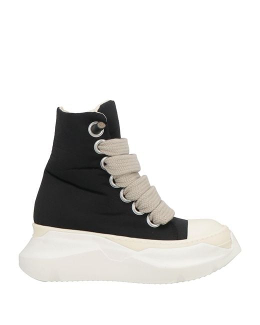 Rick Owens Black Sneakers Textile Fibers