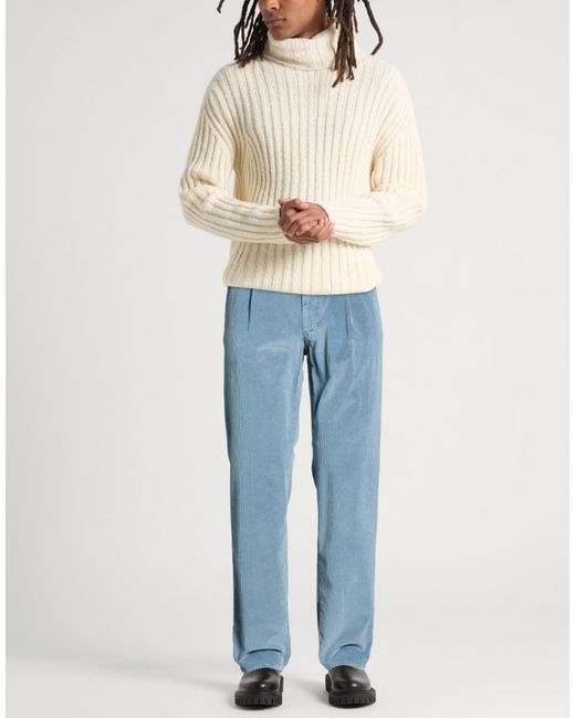 Incotex Blue Slate Pants Cotton, Elastane for men