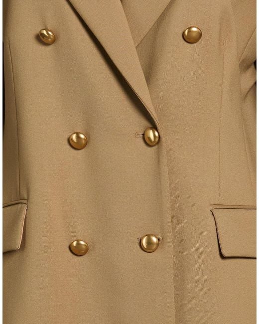 P.A.R.O.S.H. Natural Mustard Blazer Virgin Wool, Elastane