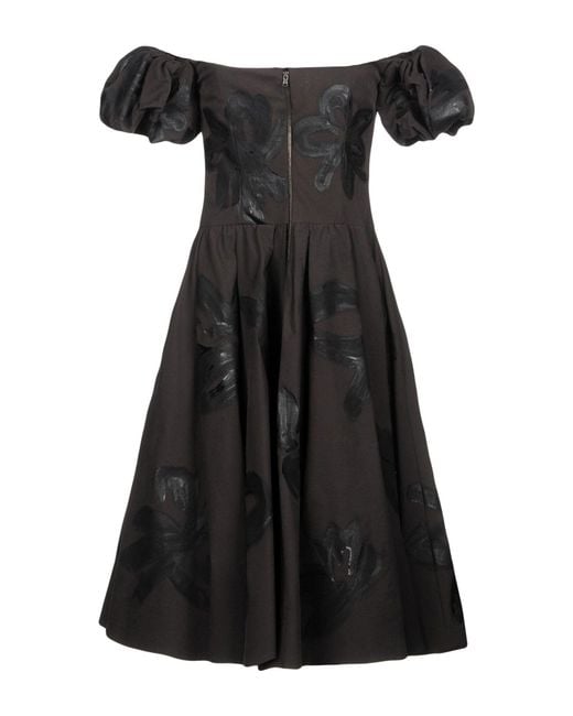 Moschino Black Midi Dress Cotton, Polyamide, Viscose