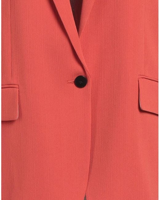 Theory Red Blazer Triacetate, Polyester