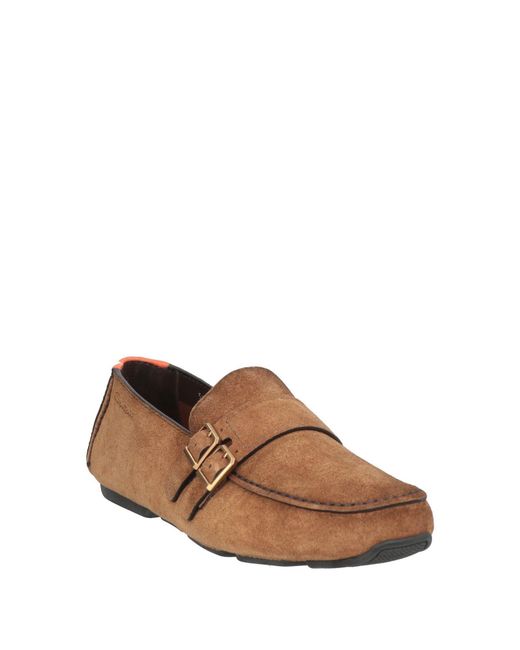 Santoni Brown Loafers Leather for men