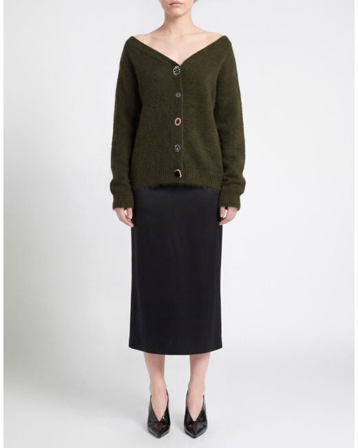 N°21 Green Military Cardigan Wool, Polyamide, Cotton