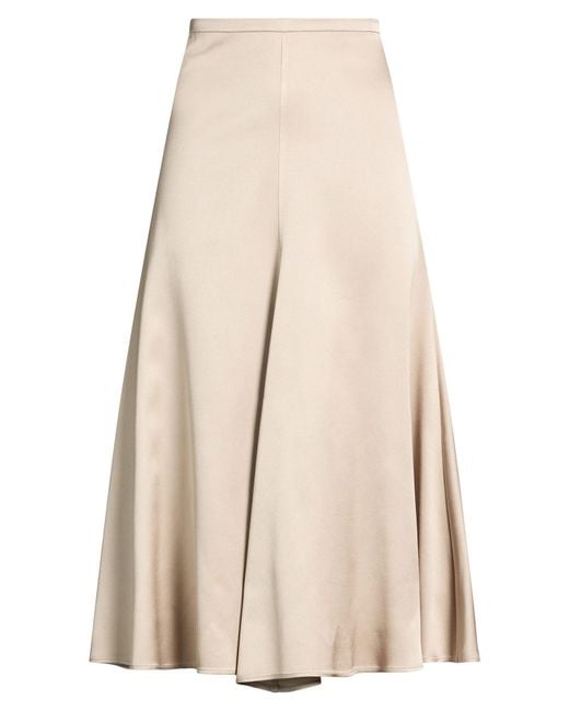 Brunello Cucinelli Natural Midi Skirt Silk