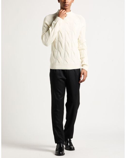 SEVENTY VENEZIA White Ivory Turtleneck Wool, Polyamide for men