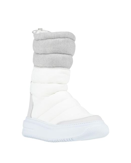 Eleventy White Boot Leather, Textile Fibers for men