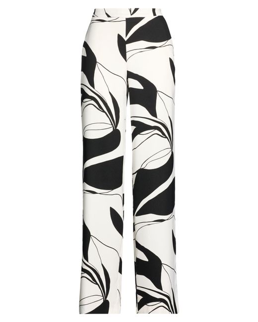 Caractere White Pants Polyester, Elastane, Viscose
