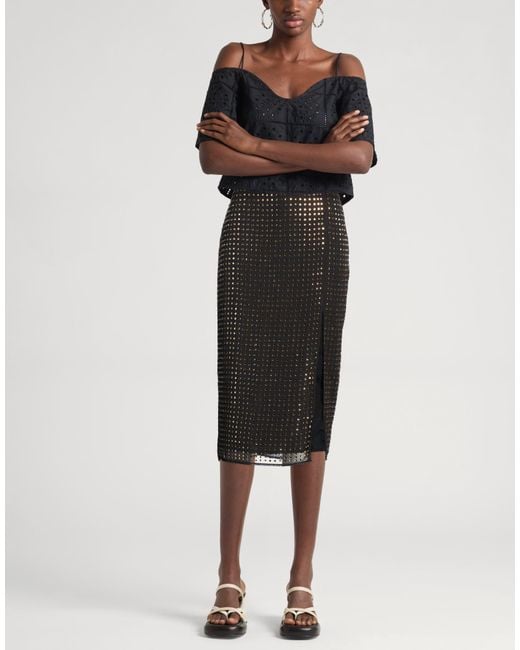 Patrizia Pepe Black Midi Skirt