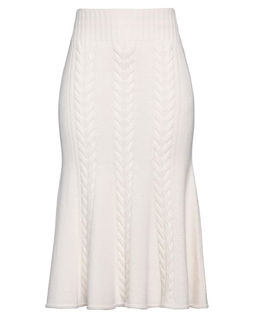 Carolina Herrera White Midi Skirt