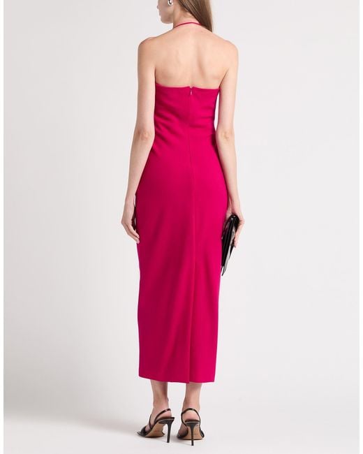 Givenchy Pink Fuchsia Maxi Dress Wool, Elastane, Polyamide