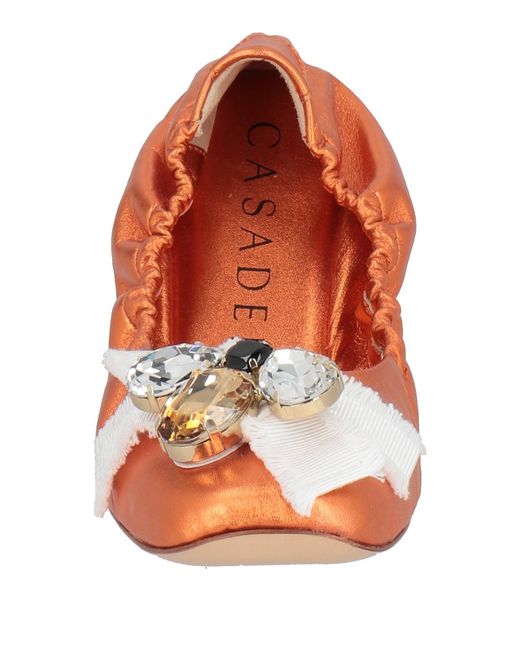 Casadei Orange Ballet Flats