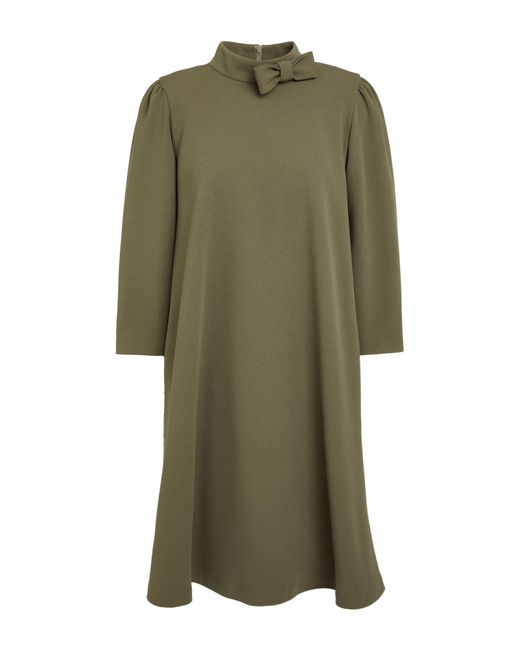 TROIS FLEURS Green Mini Dress Polyurethane, Elastane
