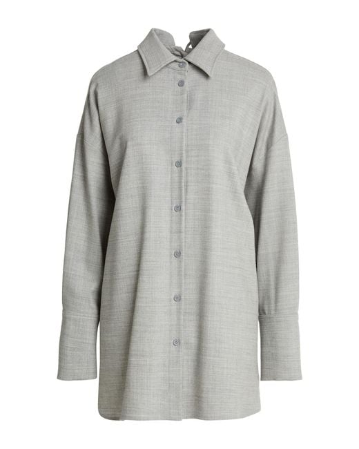 Semicouture Gray Shirt Virgin Wool, Elastane