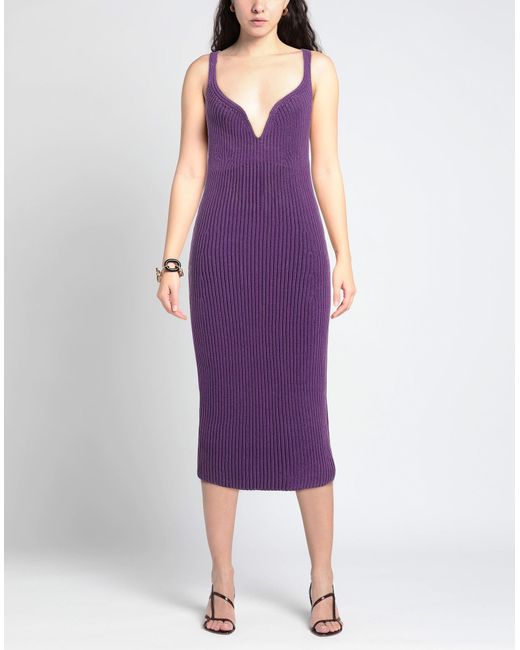 Khaite Purple Midi Dress