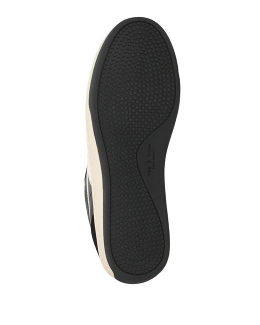 Rag & Bone Black Sneakers Leather, Textile Fibers for men