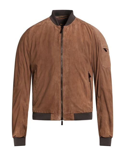 Moorer Brown Jacket Leather for men
