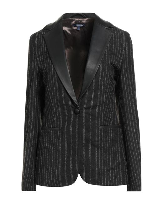 Jacob Cohen Black Blazer Polyester, Virgin Wool, Viscose, Polyamide, Synthetic Fibers