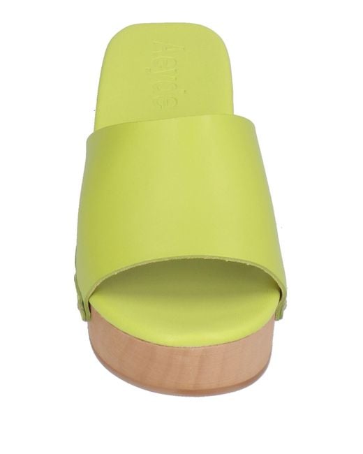 Aeyde Green Mules & Clogs