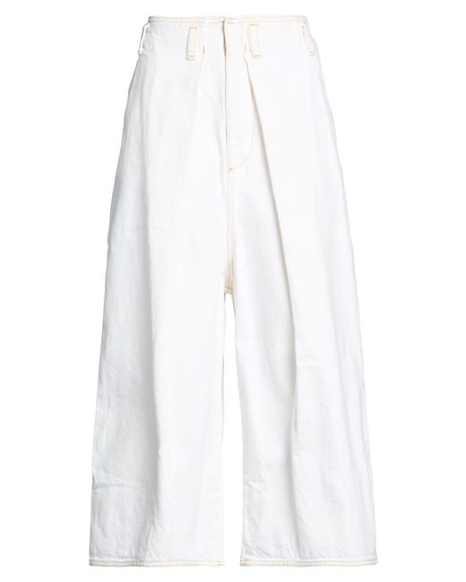 Sunnei White Jeans Cotton