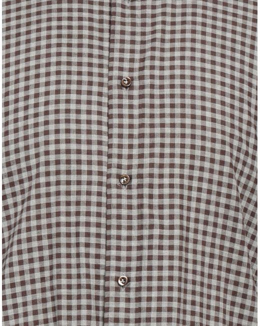 Giampaolo Gray Dark Shirt Cotton for men