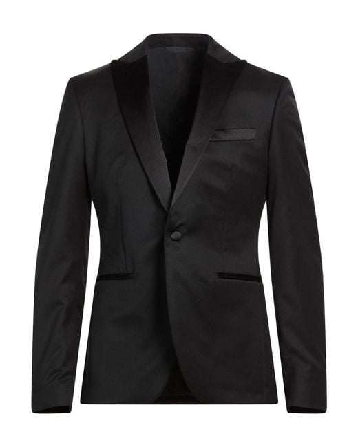 John Varvatos Black Blazer Virgin Wool for men