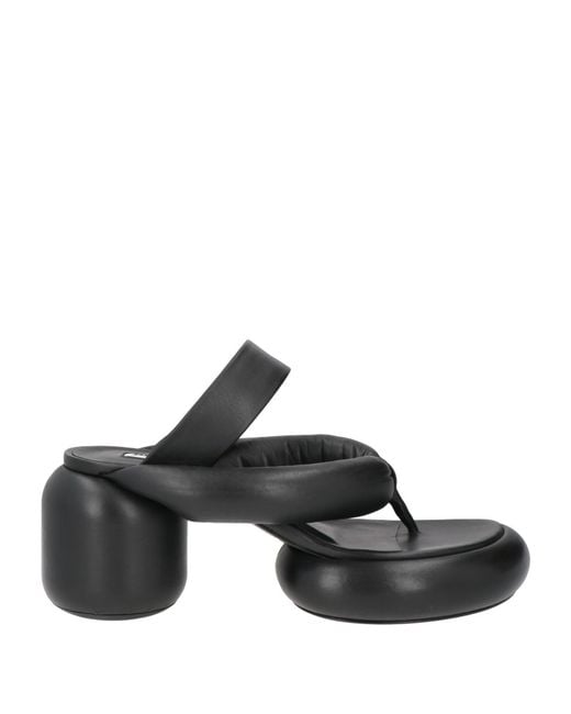 Jil Sander Black Thong Sandal