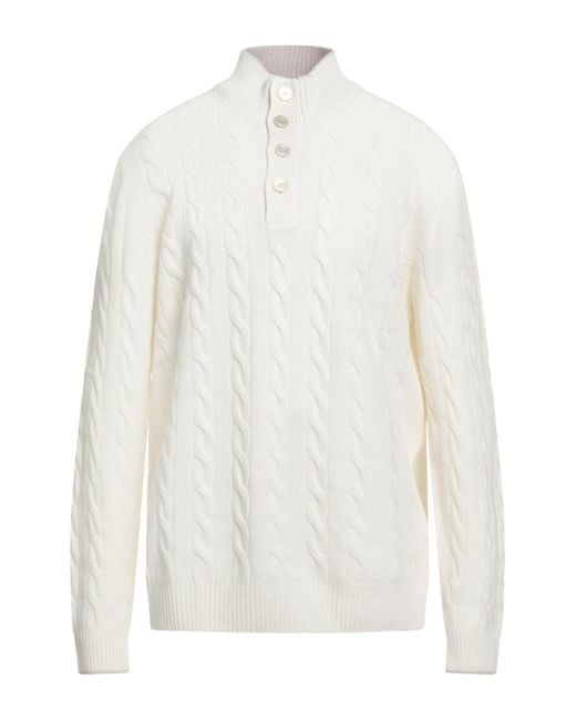Gran Sasso White Turtlenecks for men