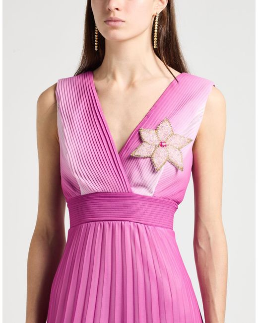 Camilla Pink Maxi Dress Polyester, Elastane