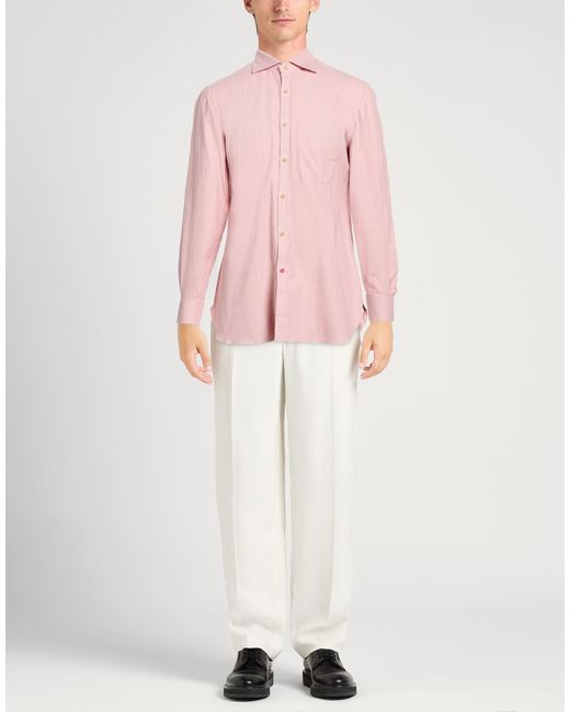 Isaia Pink Shirts for men