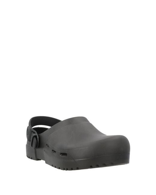 Birkenstock Gray Mules & Clogs Polyurethane