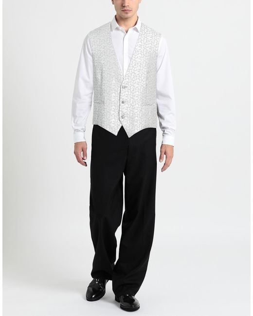 Angelo Nardelli White Tailored Vest for men