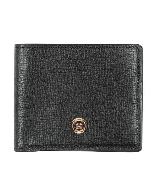 Versace Black Wallet Leather for men