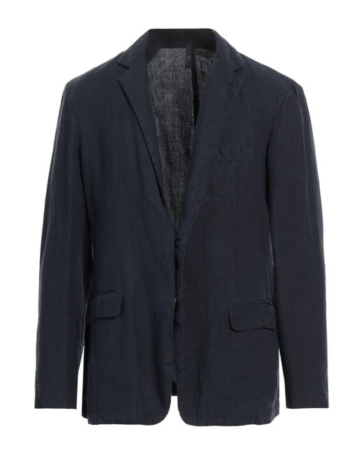 120% Lino Blue Blazer for men