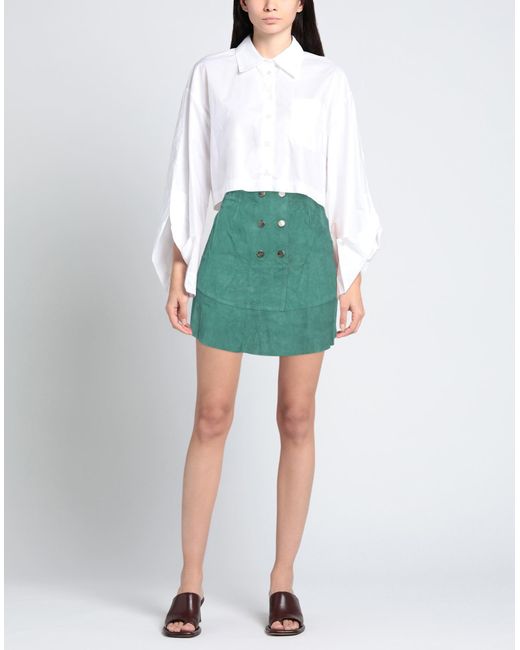 Pinko Green Mini Skirt