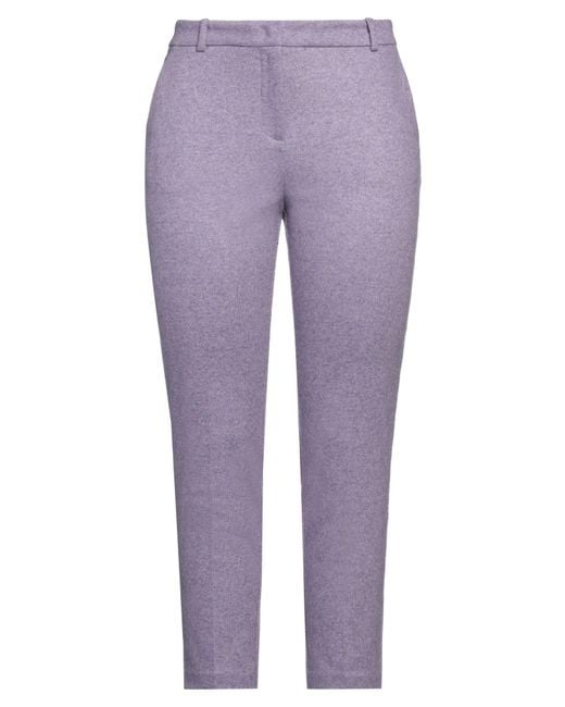 Liviana Conti Purple Pants Cashmere, Polyamide