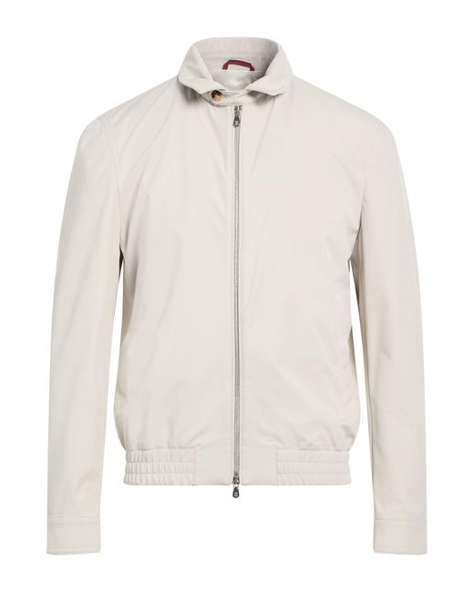 Brunello Cucinelli White Jacket Polyamide, Elastane for men