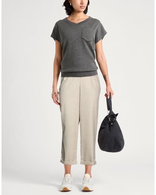 Siste's Natural Taupe Pants Polyester, Viscose, Elastane