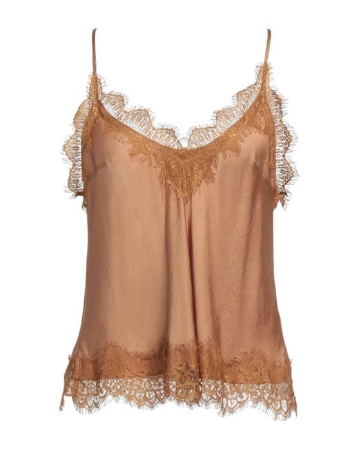 Soallure Brown Camel Top Viscose