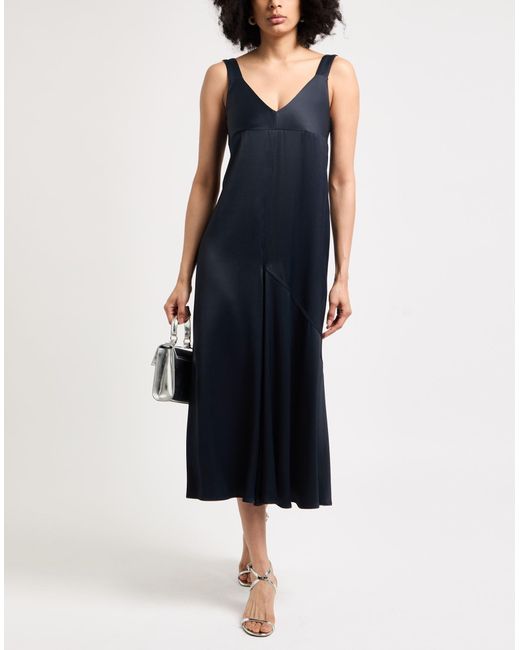 Studio Nicholson Blue Midi Dress Viscose, Virgin Wool