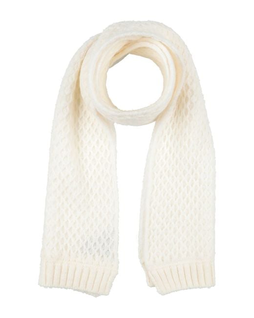 Moorer White Scarf Acrylic, Wool, Polyamide, Polyester