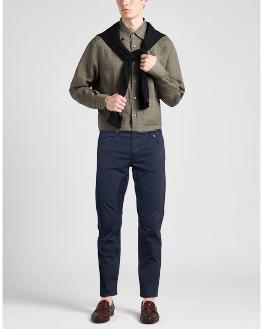 Siviglia Blue Pants Cotton, Elastane for men