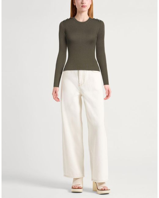 Dondup Green Military Sweater Viscose, Polyester, Polyamide
