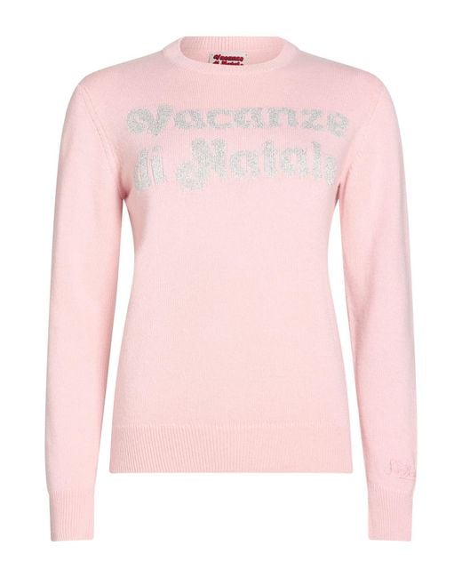 Mc2 Saint Barth Pink Sweater Wool, Viscose, Polyamide, Cashmere