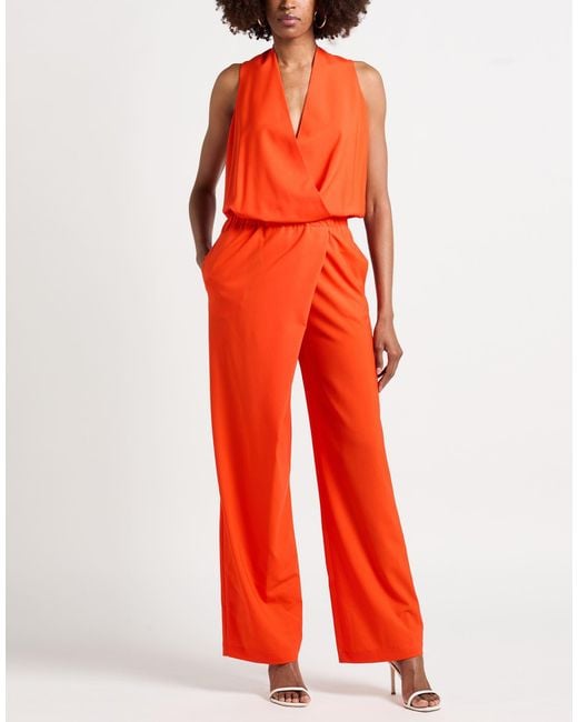 Alysi Red Crème Jumpsuit Virgin Wool, Elastane